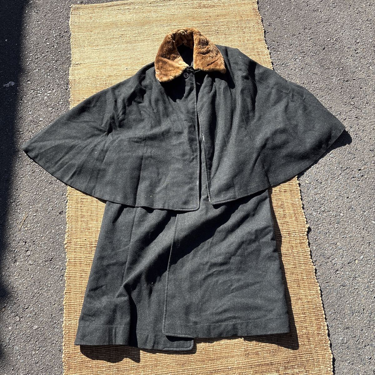 大正昭和初期【鳶コート③】毛皮襟トンビコートインバネス二重回し日本の古い服 JAPAN VINTAGE 戦前 古着 ジャパンヴィンテージ大正ロマン_画像10