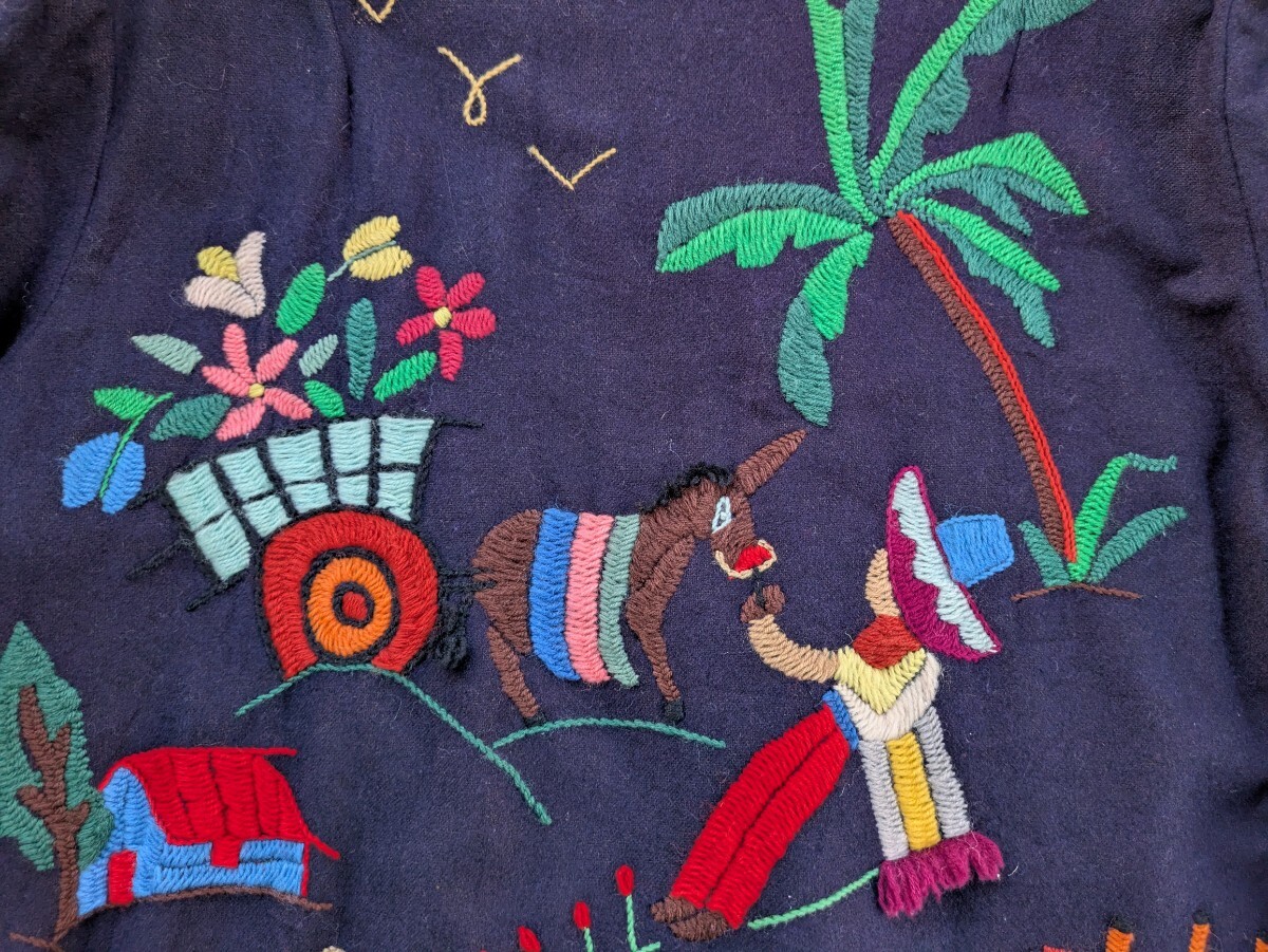 Vintage Mexican Jacket ヴィンテージ メキシカン ウール ジャケット 刺繍 ビンテージ 古着_画像7