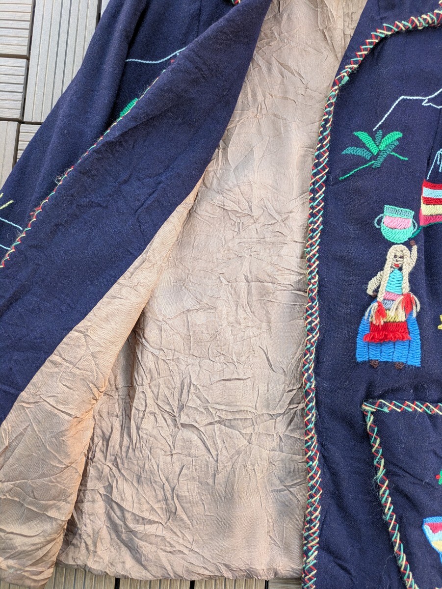 Vintage Mexican Jacket ヴィンテージ メキシカン ウール ジャケット 刺繍 ビンテージ 古着_画像8