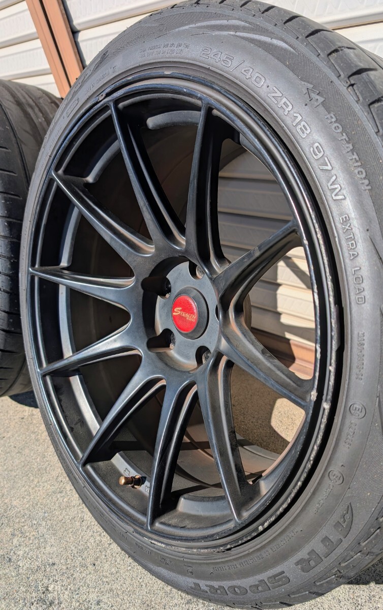 直接渡し希望 ジャンク品 18インチ ステルスレーシング 4本セット コンケイブ 逆ゾリ ブラック 8.75J 9.75J FRセダン ドリフト ツライチ_画像4