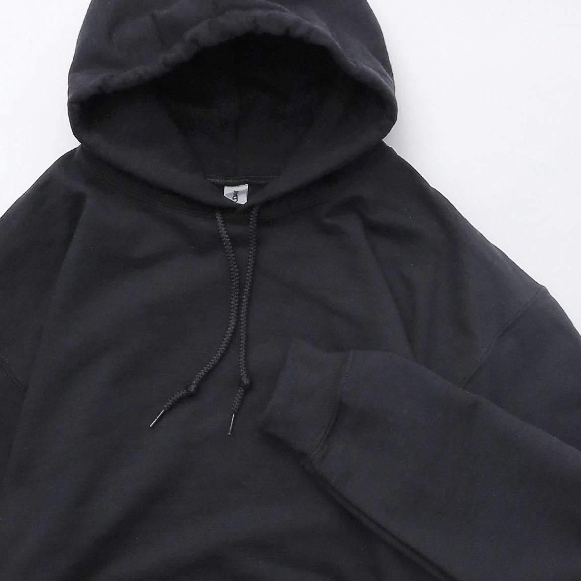 新品未使用 ギルダン 8oz プルオーバーフーディー 裏起毛 パーカー GILDAN 黒 ブラック 5XL_画像4