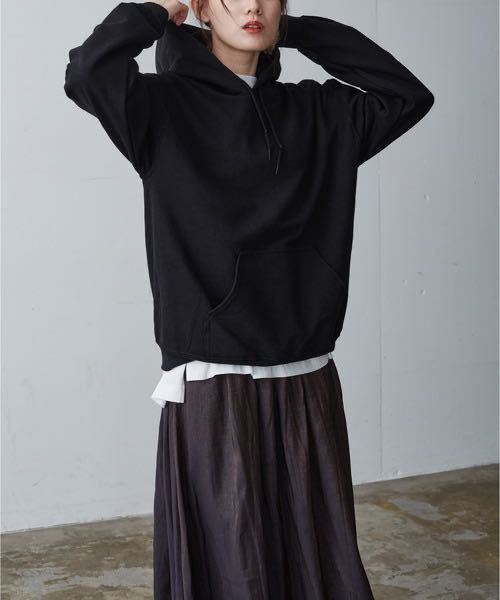 新品未使用 ギルダン 8oz プルオーバーフーディー 裏起毛 パーカー GILDAN 黒 ブラック 5XL_画像5