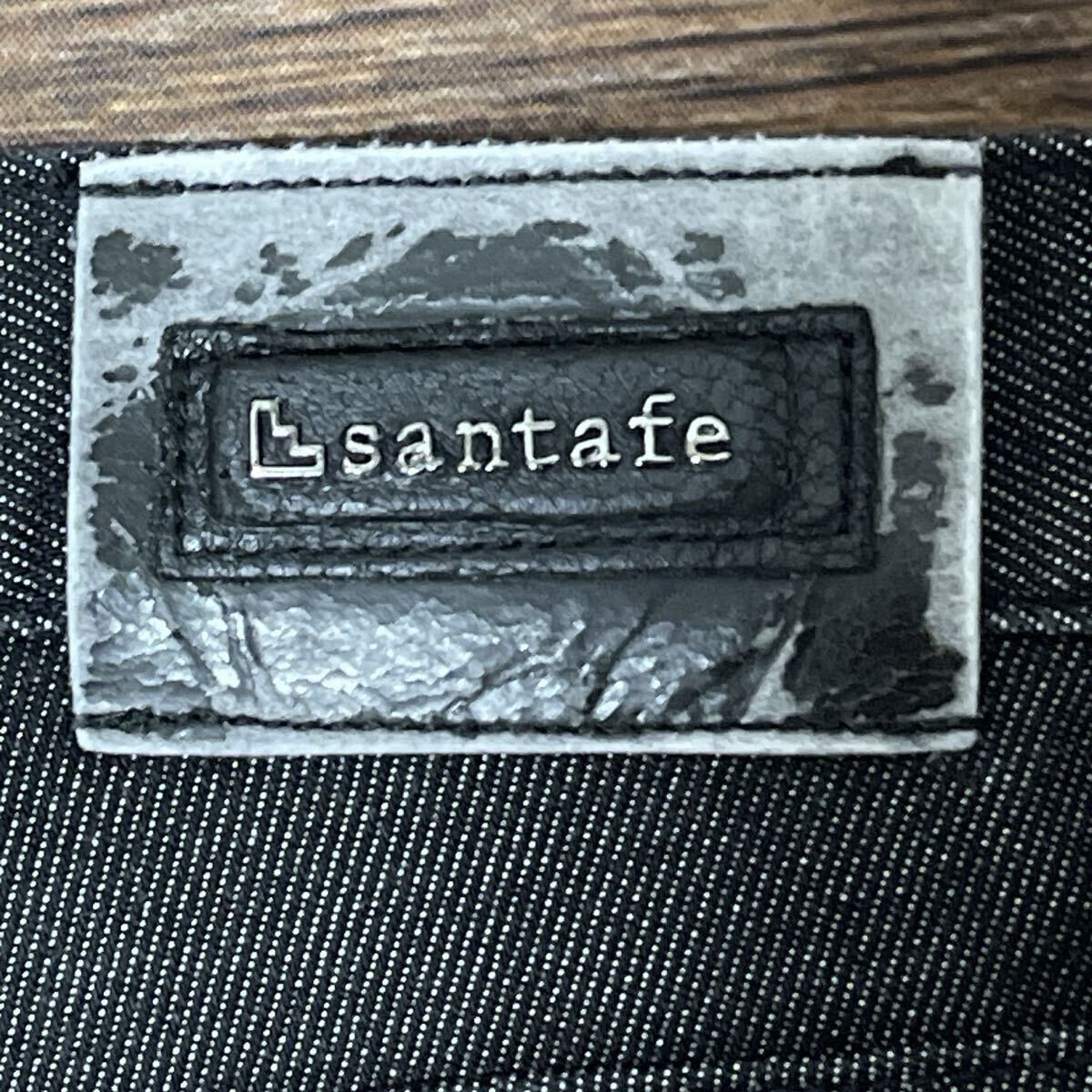 santa fe サンタフェ デニム ジーンズ ジーパン メンズ ボトムス コットン ストレッチ ロゴ入り カジュアル 通勤 ブラック サイズ35 XL_画像8
