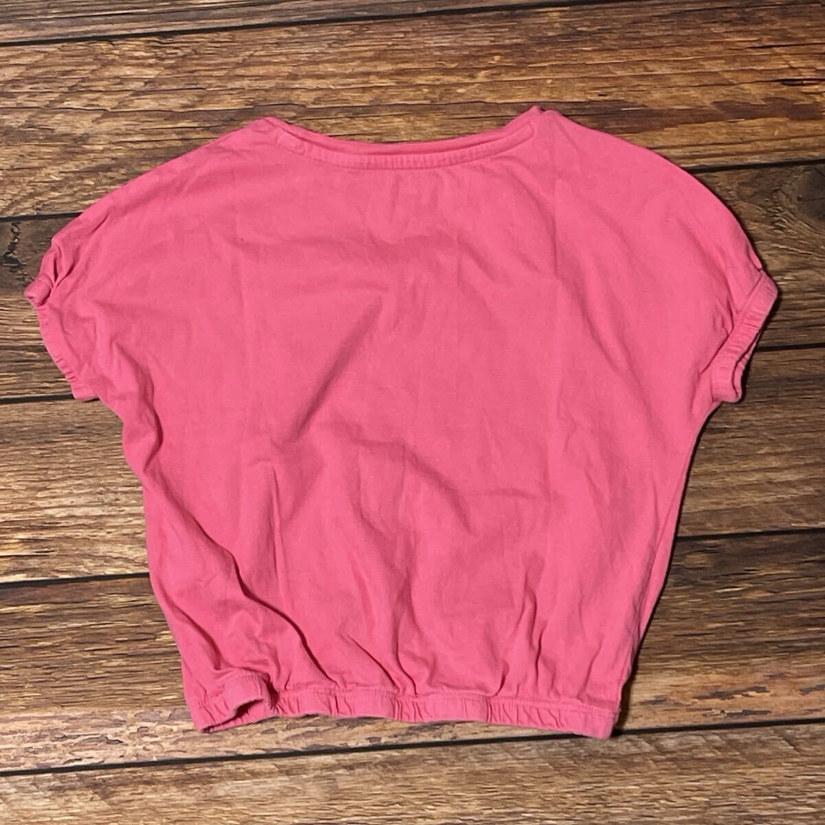 TOMMY HILFIGER トミーヒルフィガー 半袖Tシャツ Tシャツ ガールズ 女の子用 子供服 ロゴ刺繍 カジュアル 春夏 ピンク サイズS/P 110cm _画像3