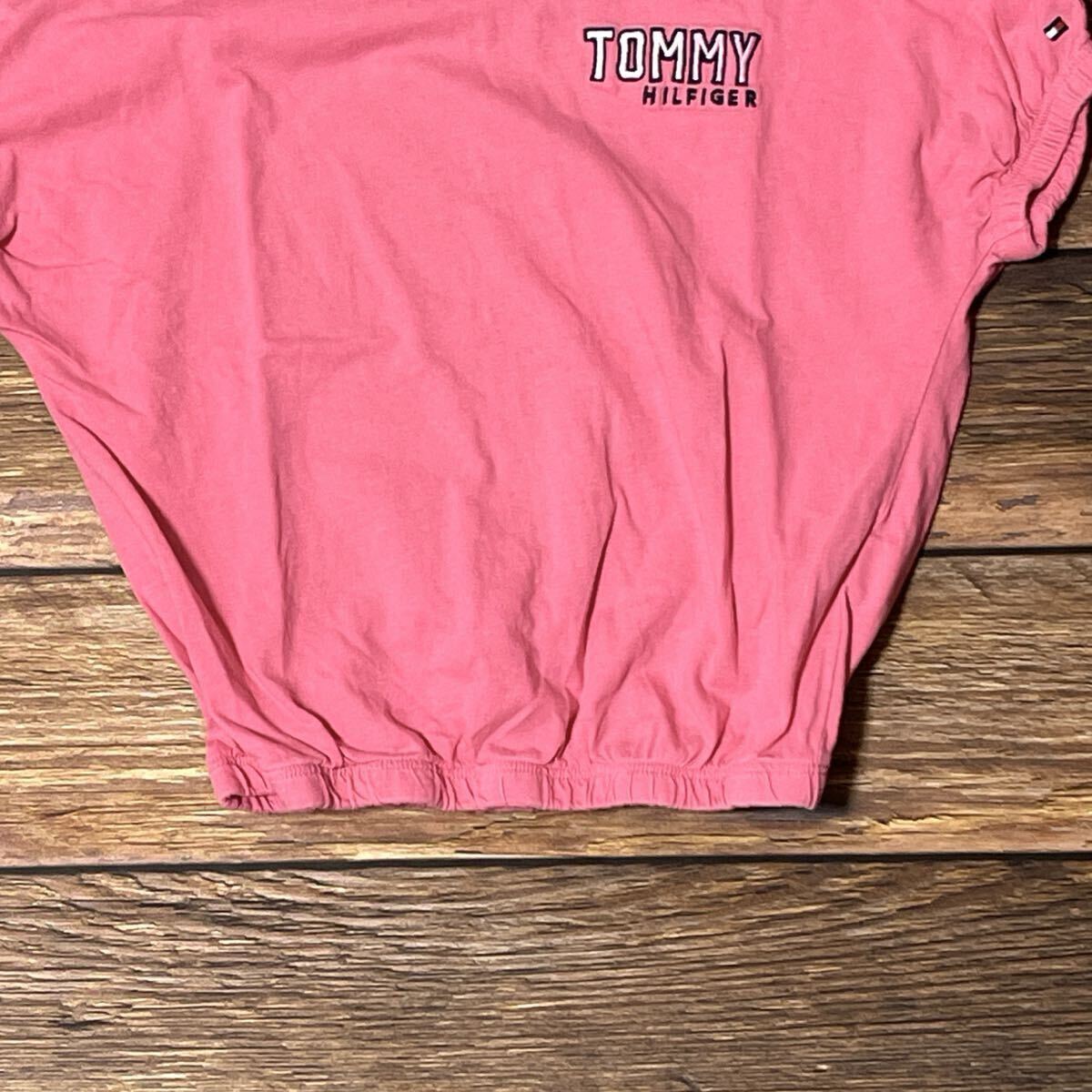 TOMMY HILFIGER トミーヒルフィガー 半袖Tシャツ Tシャツ ガールズ 女の子用 子供服 ロゴ刺繍 カジュアル 春夏 ピンク サイズS/P 110cm _画像5
