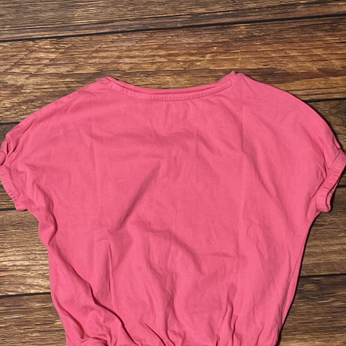 TOMMY HILFIGER トミーヒルフィガー 半袖Tシャツ Tシャツ ガールズ 女の子用 子供服 ロゴ刺繍 カジュアル 春夏 ピンク サイズS/P 110cm _画像6