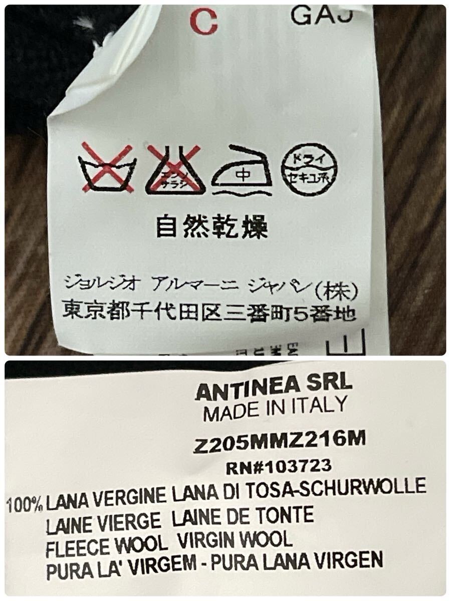 EMPORIO ARMANI エンポリオアルマーニ ニット ノースリーブニット レディース トップス イタリア製 ウール ボウタイ付 ブラック サイズ38 M_画像10