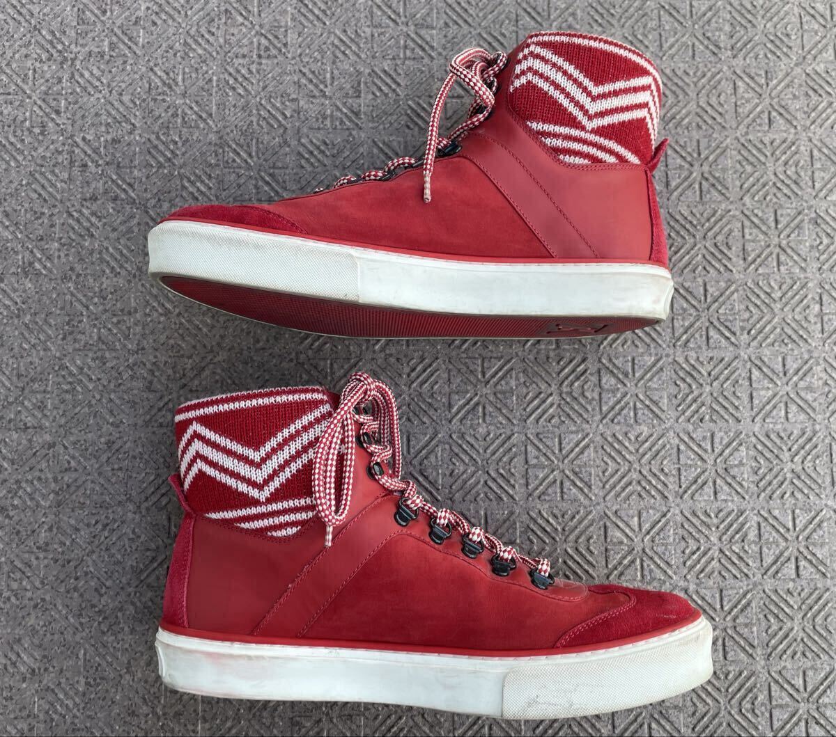 LOUIS VUITTON ルイヴィトン LV ハイカット スニーカー 靴 シューズ メンズ 7 レッド_画像6