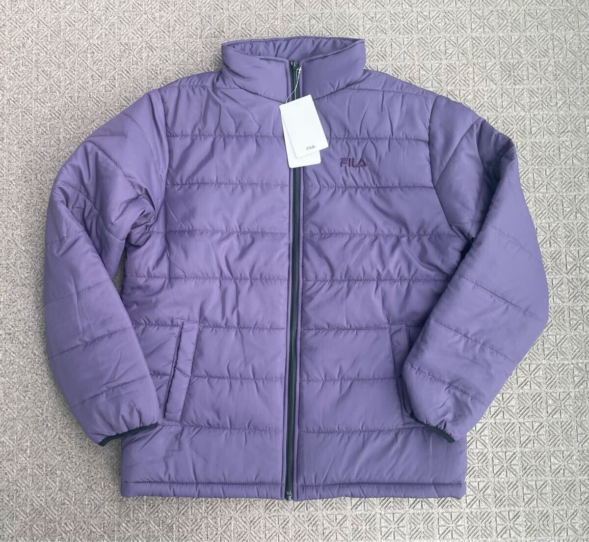 FILA フィラ ダウンジャケット アウター 上着 ジャンパー ブルゾン メンズ M パープル 中綿_画像1