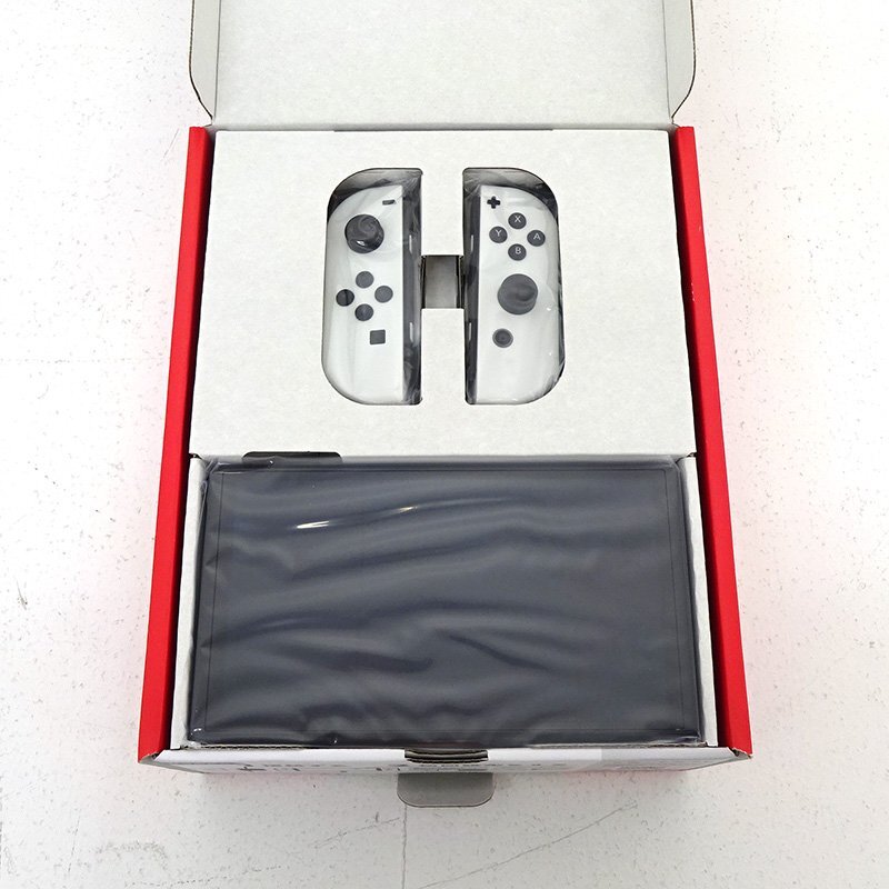 ★未使用★Nintendo Switch 本体 有機ELモデル Joy-Con(L)/(R)ホワイト HEG-S-KAAAA (ニンテンドースイッチ/任天堂)★【GM649】_画像2