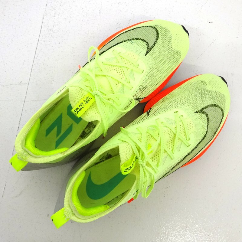 * б/у *NIKE AIR ZOOM ALPHAFLY NEXT% 27.5cm US9.5 CI9925-700 ( Nike / воздушный zoom Alpha fly next %/ спортивные туфли )*[AP126]