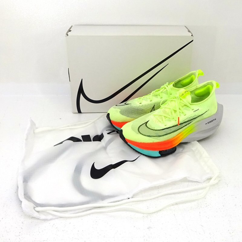 * б/у *NIKE AIR ZOOM ALPHAFLY NEXT% 27.5cm US9.5 CI9925-700 ( Nike / воздушный zoom Alpha fly next %/ спортивные туфли )*[AP126]