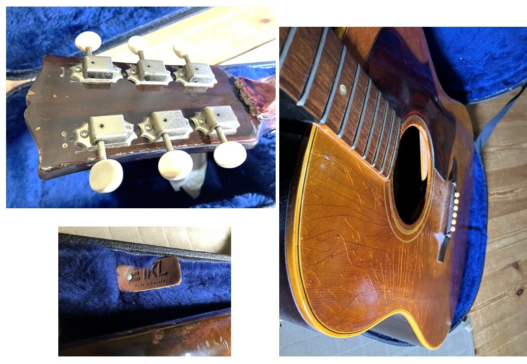 Gibson/ Gibson Vintage J50 (J45,LG1 LG0 и т.п.. компания ) 1960 годы производства жесткий чехол имеется Junk б/у 