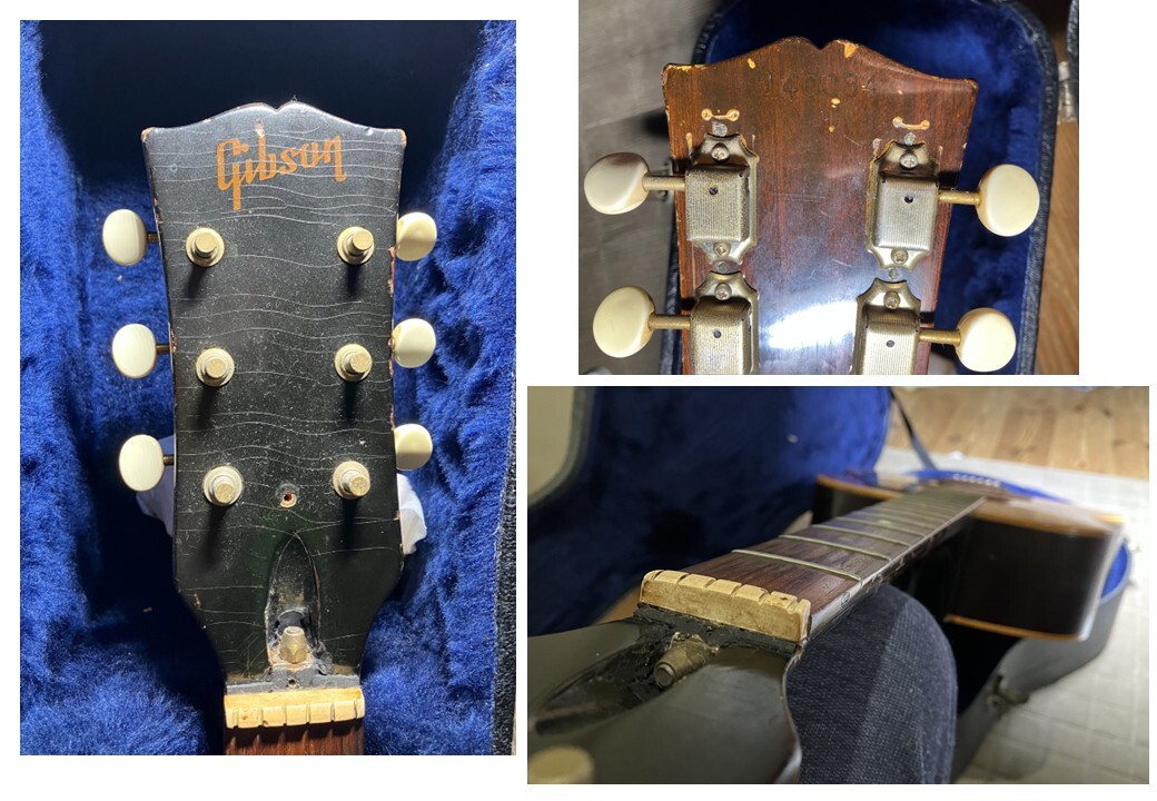 Gibson/ Gibson Vintage J50 (J45,LG1 LG0 и т.п.. компания ) 1960 годы производства жесткий чехол имеется Junk б/у 