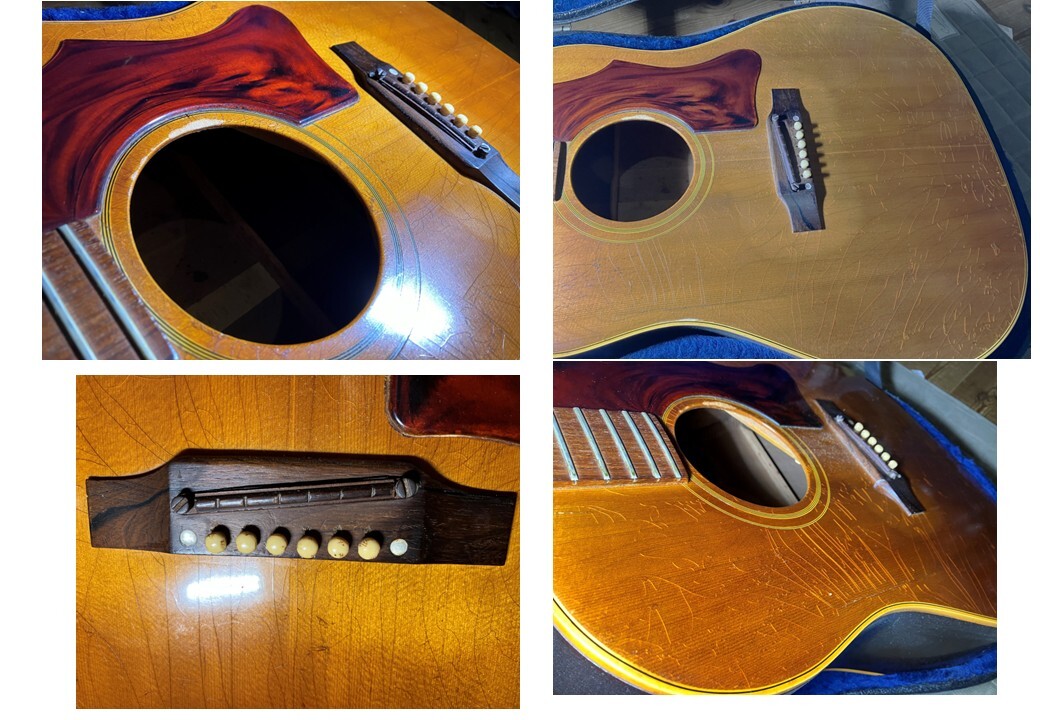 Gibson/ Gibson Vintage J50 (J45,LG1 LG0 и т.п.. компания ) 1960 годы производства жесткий чехол имеется Junk б/у 