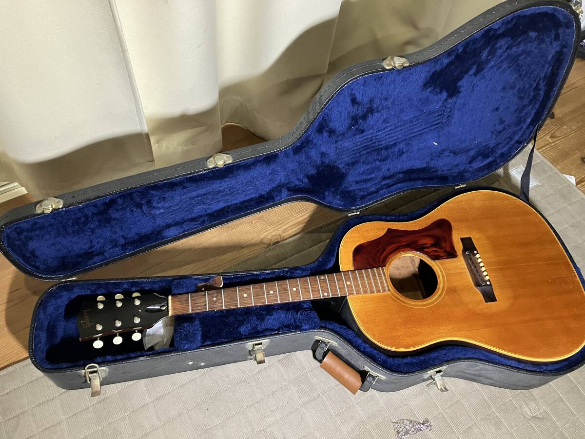 Gibson/ Gibson Vintage J50 (J45,LG1 LG0 и т.п.. компания ) 1960 годы производства жесткий чехол имеется Junk б/у 