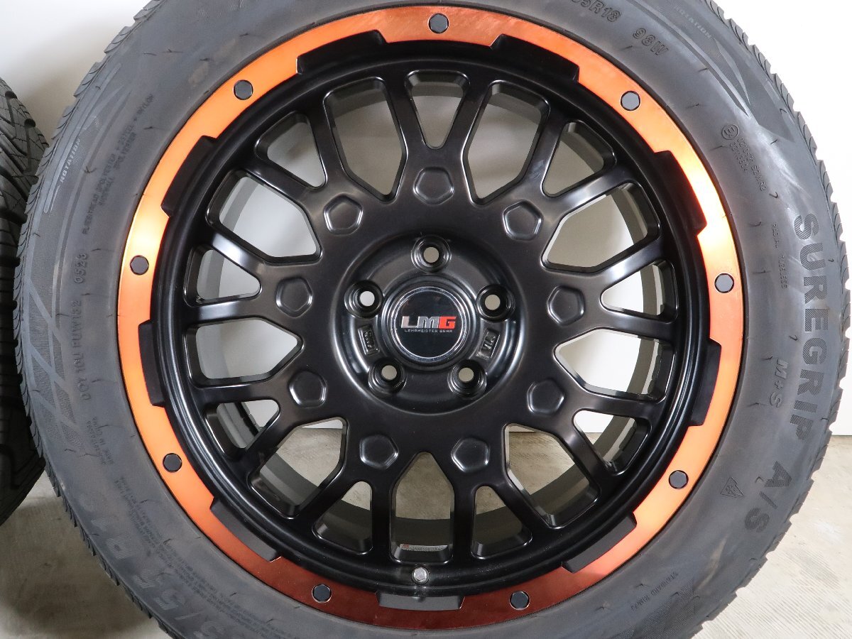 フォレスター レイバック ZR-V 等 4本 LMG 18インチ ホイール 7.5J+48 5H PCD114.3 オールシーズン GRIPMAX SUREGRIP A/S 2023年 225/55R18_画像3