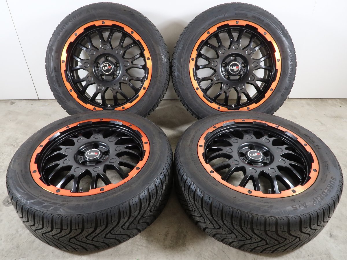 フォレスター レイバック ZR-V 等 4本 LMG 18インチ ホイール 7.5J+48 5H PCD114.3 オールシーズン GRIPMAX SUREGRIP A/S 2023年 225/55R18_画像1