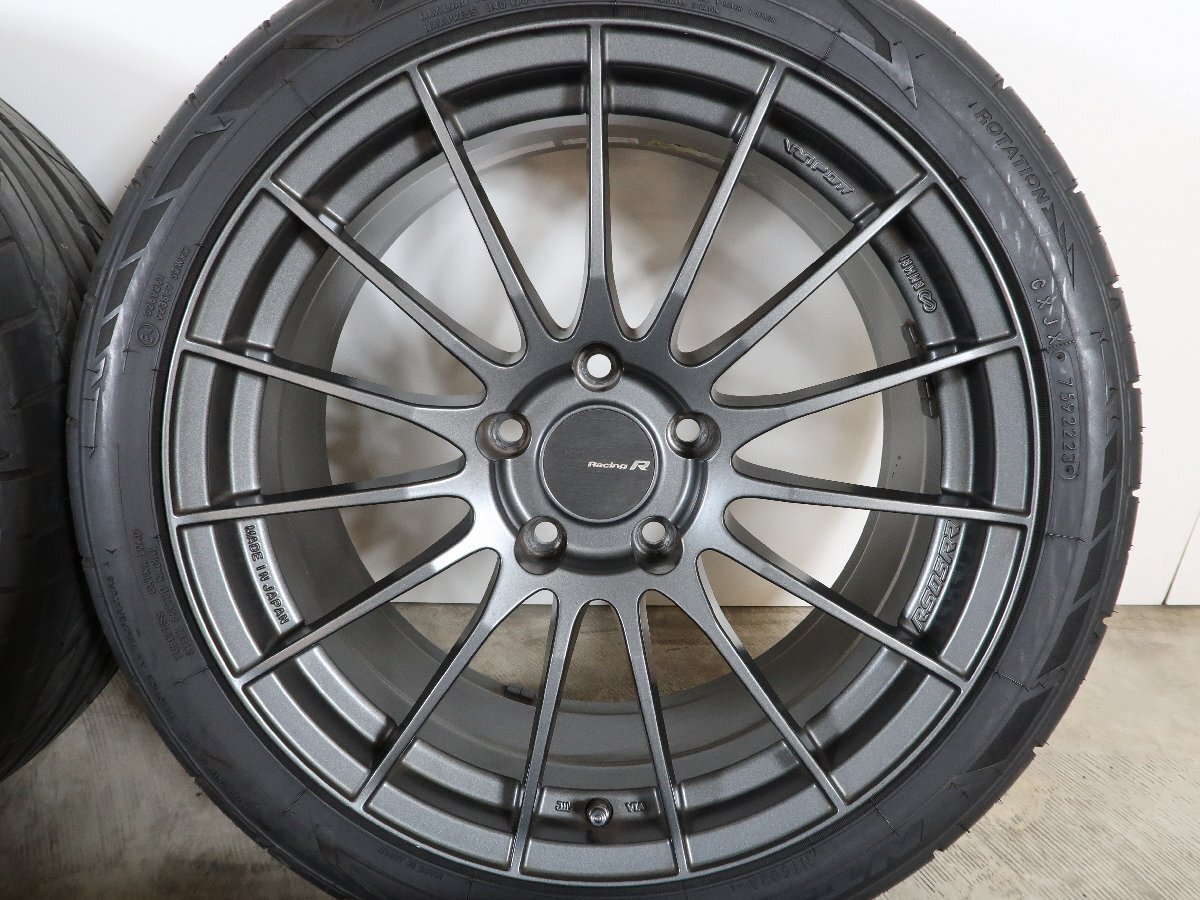 4本 ENKEI RacingR RS05RR 18インチホイール 8.5J+35 5H PCD114.3 ラジアル NITTO NT555 G2 2023年 245/40R18 ホンダ シビックタイプR FK系_画像3