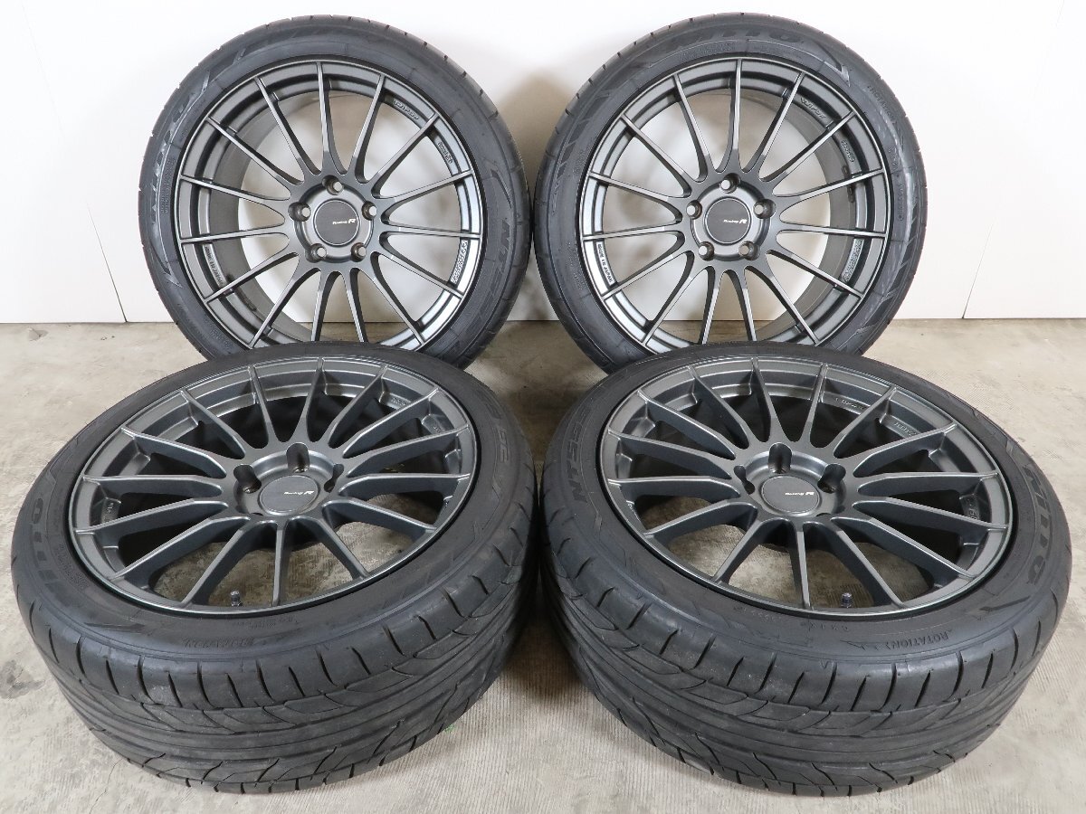 4本 ENKEI RacingR RS05RR 18インチホイール 8.5J+35 5H PCD114.3 ラジアル NITTO NT555 G2 2023年 245/40R18 ホンダ シビックタイプR FK系_画像1