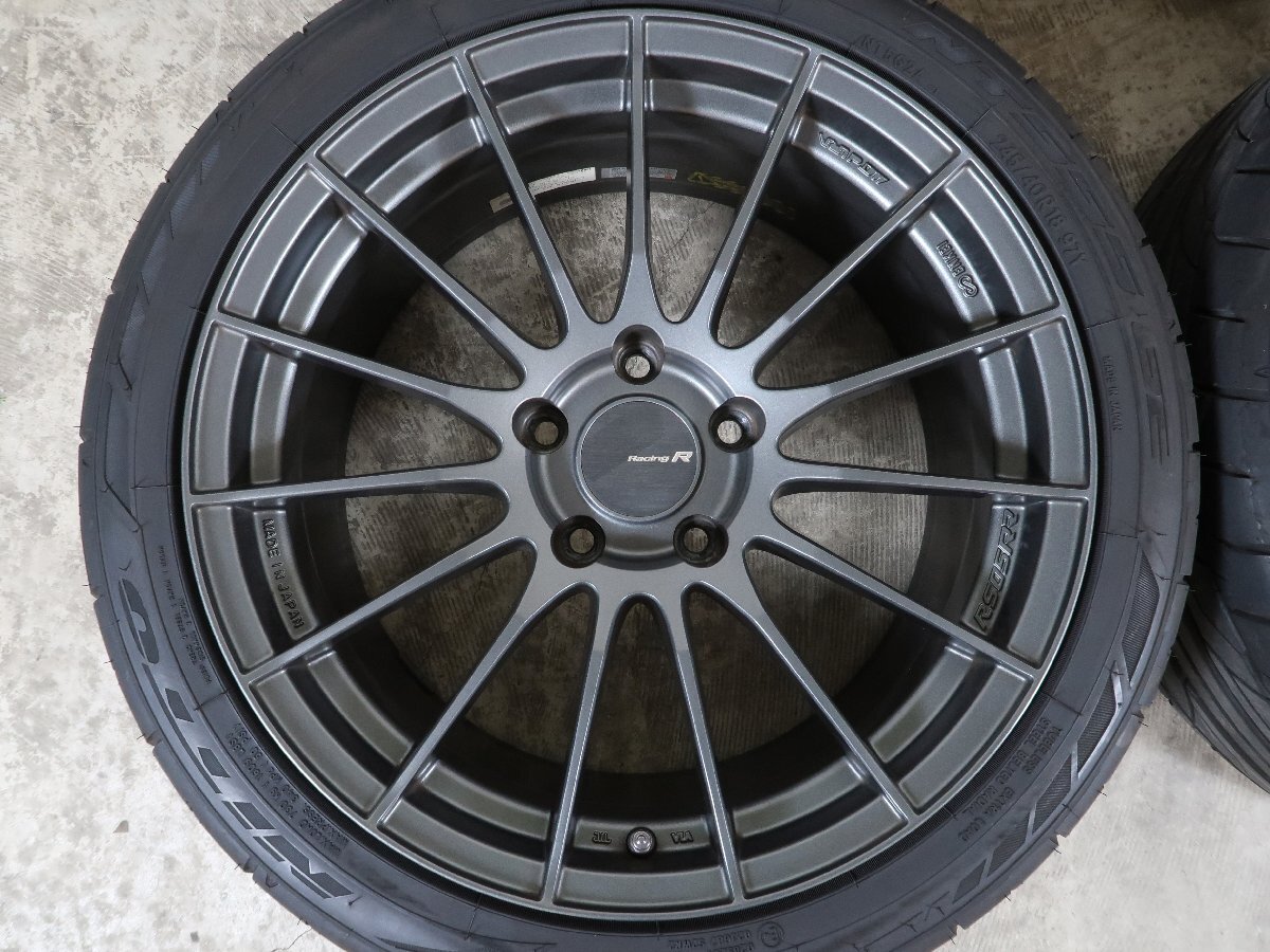 4本 ENKEI RacingR RS05RR 18インチホイール 8.5J+35 5H PCD114.3 ラジアル NITTO NT555 G2 2023年 245/40R18 ホンダ シビックタイプR FK系_画像4