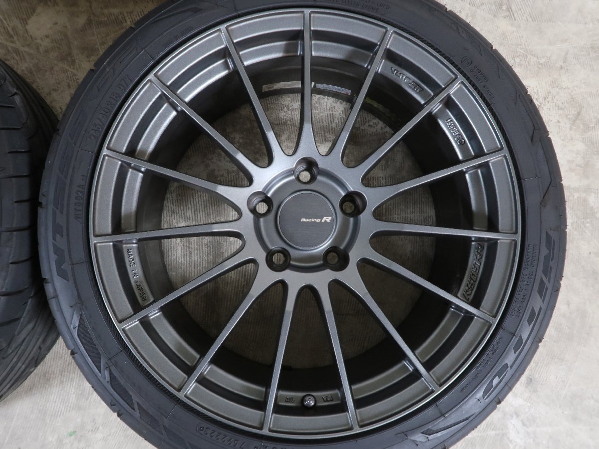 4本 ENKEI RacingR RS05RR 18インチホイール 8.5J+35 5H PCD114.3 ラジアル NITTO NT555 G2 2023年 245/40R18 ホンダ シビックタイプR FK系_画像5