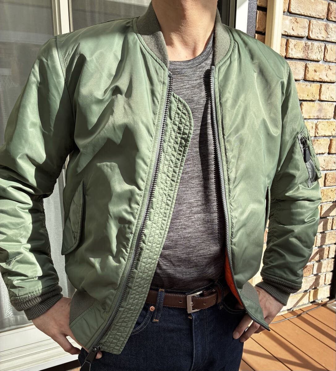 AVIREXア　ヴィレックス MA-1 COMMERCIAL size /L color /sage _画像6