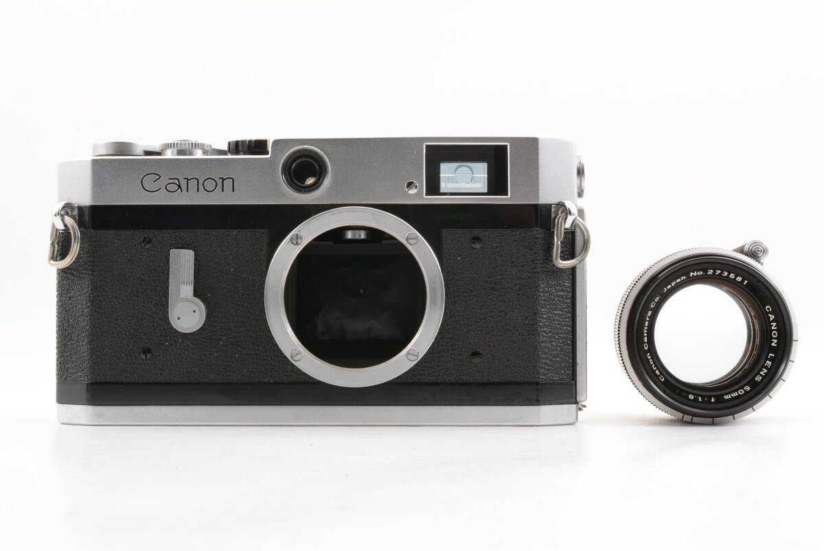 動作品 キャノン Canon P Populaire ポピュレール レンズ 50mm f1.8 MF レンジファインダー フィルムカメラ 管F1830_画像2