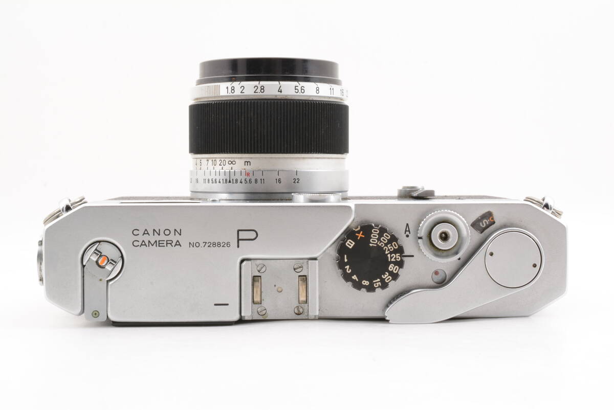 動作品 キャノン Canon P Populaire ポピュレール レンズ 50mm f1.8 MF レンジファインダー フィルムカメラ 管F1830_画像6
