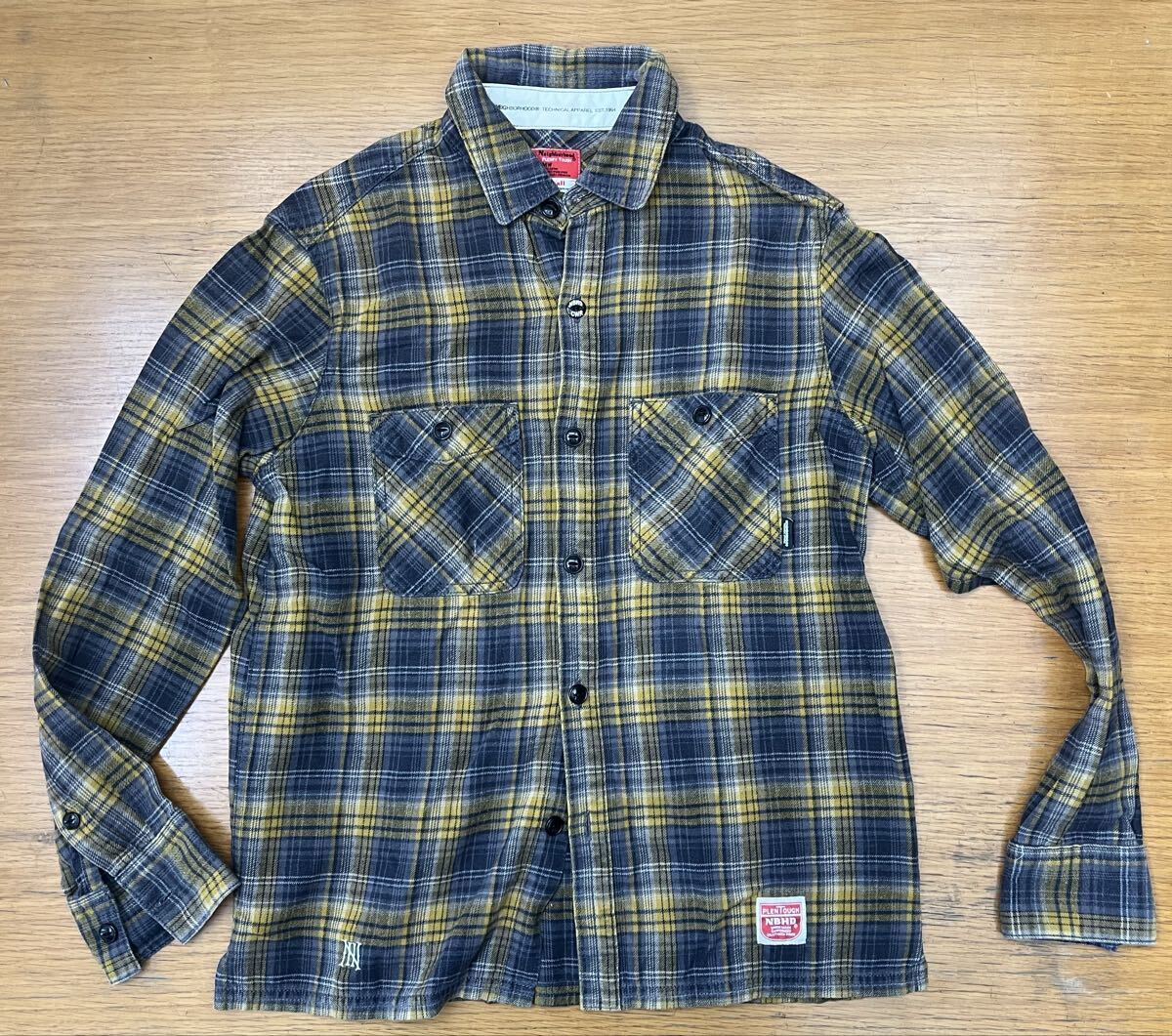 Neighborhood ネイバーフッド PLENTY TOUGH ネルシャツ S サイズ チェック 長袖シャツ_画像1