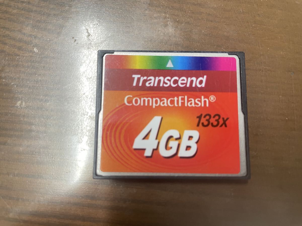 トランセンド コンパクトフラッシュ CFカード Transcend 4GB 133倍速 中古品_画像1