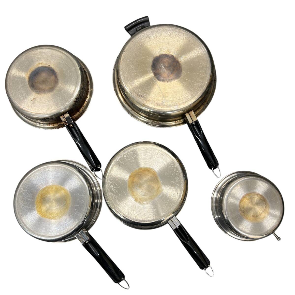 ◎中古品◎ 日本アムウェイ Amway クックウェア IH 電磁調理器 E-3110J 2000年製 ステンレス 鍋5点 セット coHM4500COA_画像2