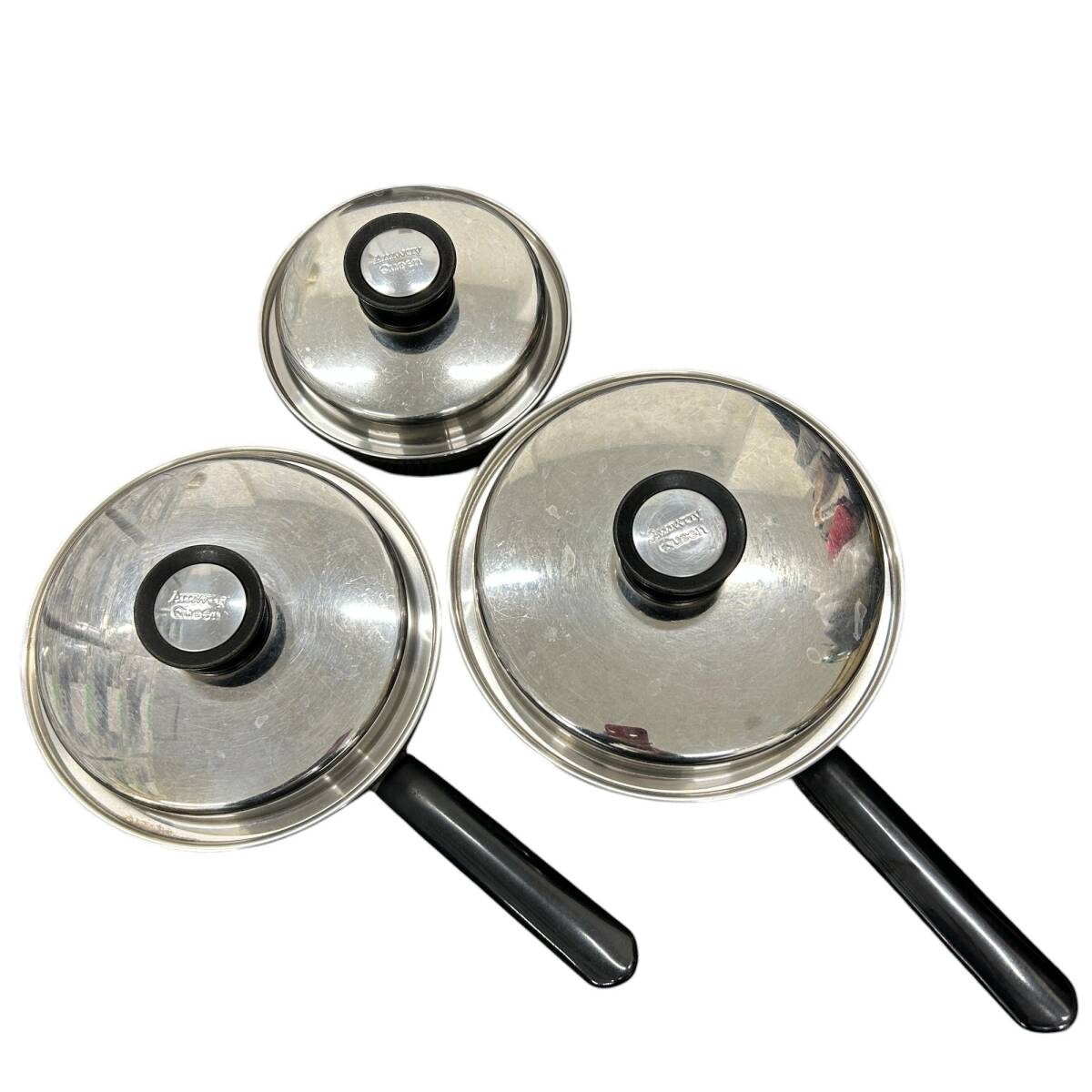 ◎中古品◎ 日本アムウェイ Amway クックウェア IH 電磁調理器 E-3110J 2000年製 ステンレス 鍋5点 セット coHM4500COA_画像3