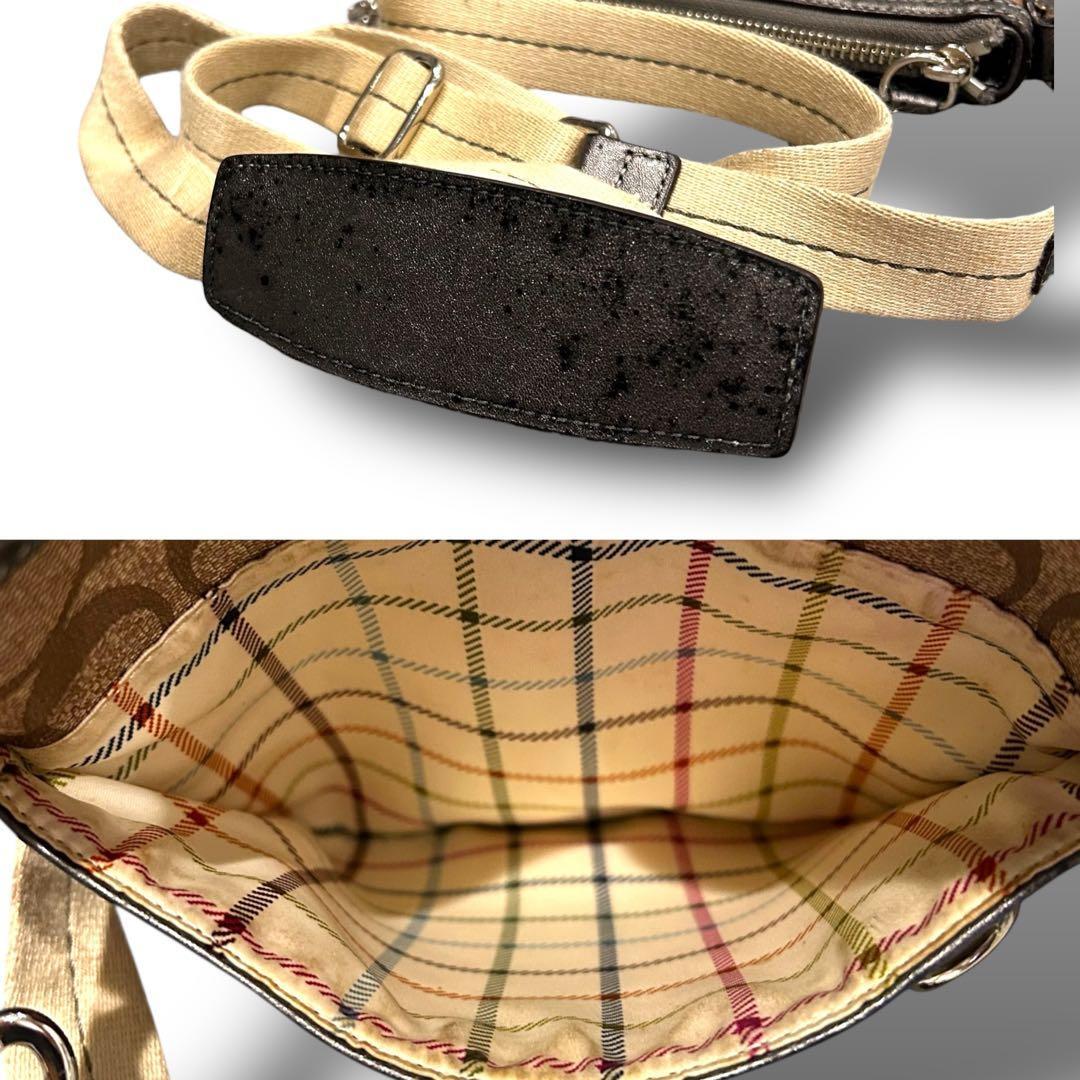 格安スタート 売り切り COACH コーチ シグネチャー ショルダーバッグ 馬車 斜め掛け 肩掛け_画像7