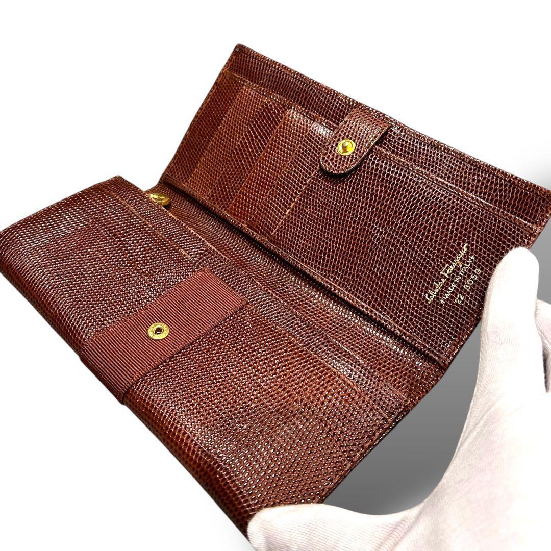 格安スタート 売り切り Salvatore Ferragamo フェラガモ ヴァラ 長財布 レディース_画像8