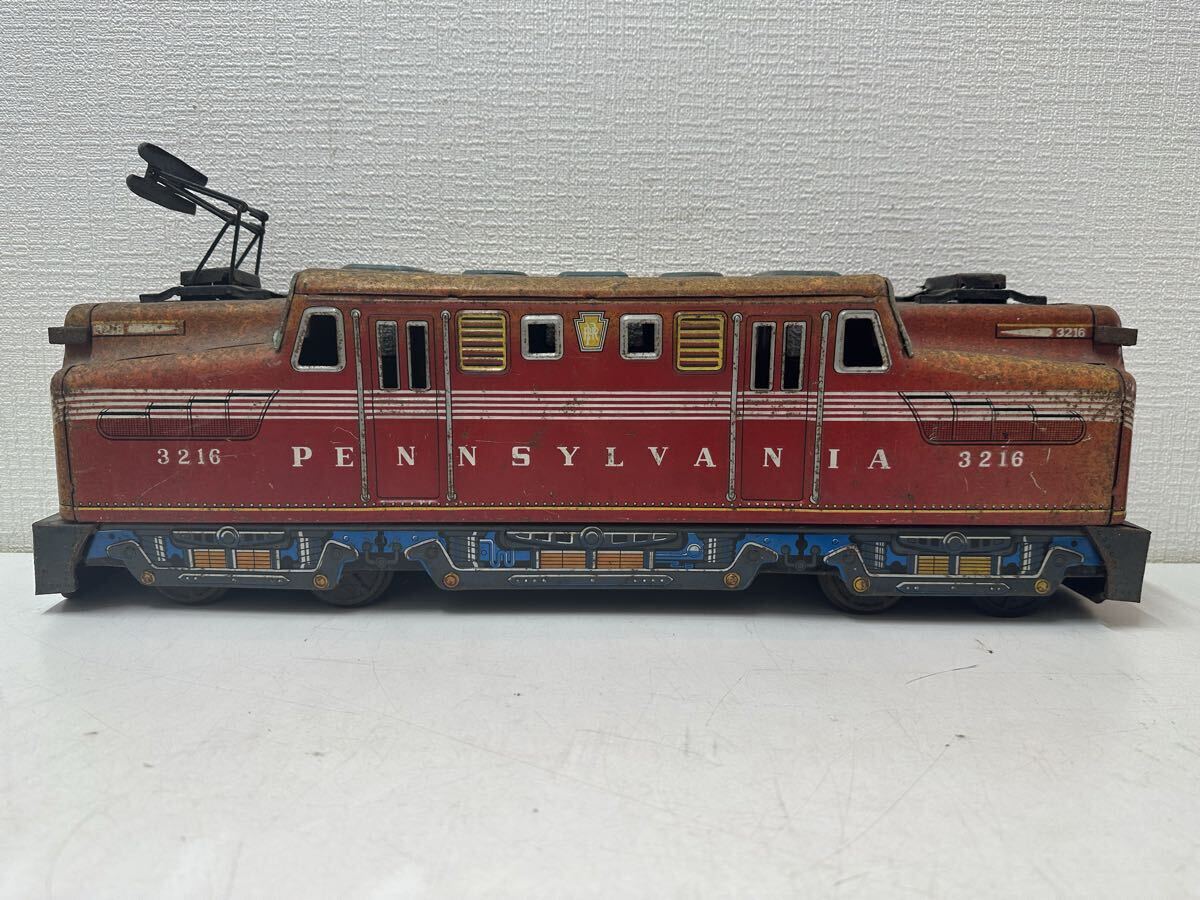 ☆無限堂☆ ブリキ おもちゃ 電車 約52cm ペンシルバニア鉄道 新幹線 約36cm レトロ 1円スタート (248)_画像5