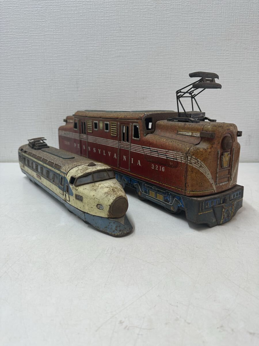 ☆無限堂☆ ブリキ おもちゃ 電車 約52cm ペンシルバニア鉄道 新幹線 約36cm レトロ 1円スタート (248)_画像1
