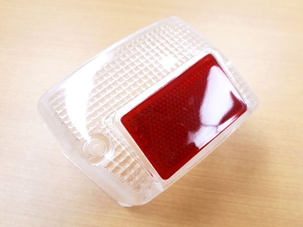 ホンダ 角目 スーパーカブ カスタム クリア テールレンズ 赤リフレクター付 CM50 CM70 CM90 社外 格安提供 定番ドレスアップ部品_画像2