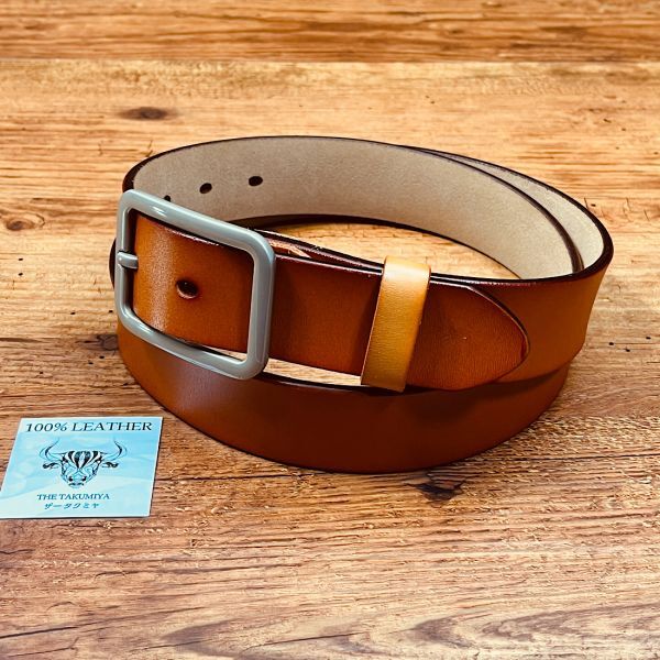 匠屋 牛革 調整可 イタリアンレザー ベルト フリーサイズ カジュアル メンズ ベルト ビジネス 紳士 スーツ 新品 本革 1円 送料無料_画像1