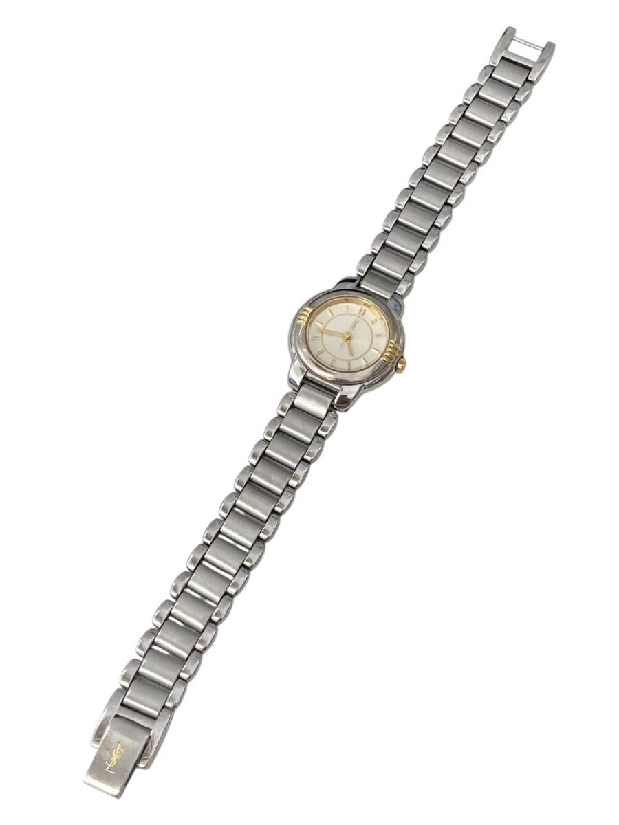 (M)　イヴサンローラン　YSL　腕時計　レディース　5930-F91474　ラウンド　シルバー×ゴールド　箱付き　ブランド　１円～_画像3