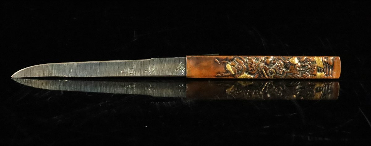 [ASAHI] времена доспехи элемент медь земля ... map маленький рисунок маленький меч ( прямой свет Zaimei ) общая длина 20.7cm реквизит меч принадлежности [71174o]