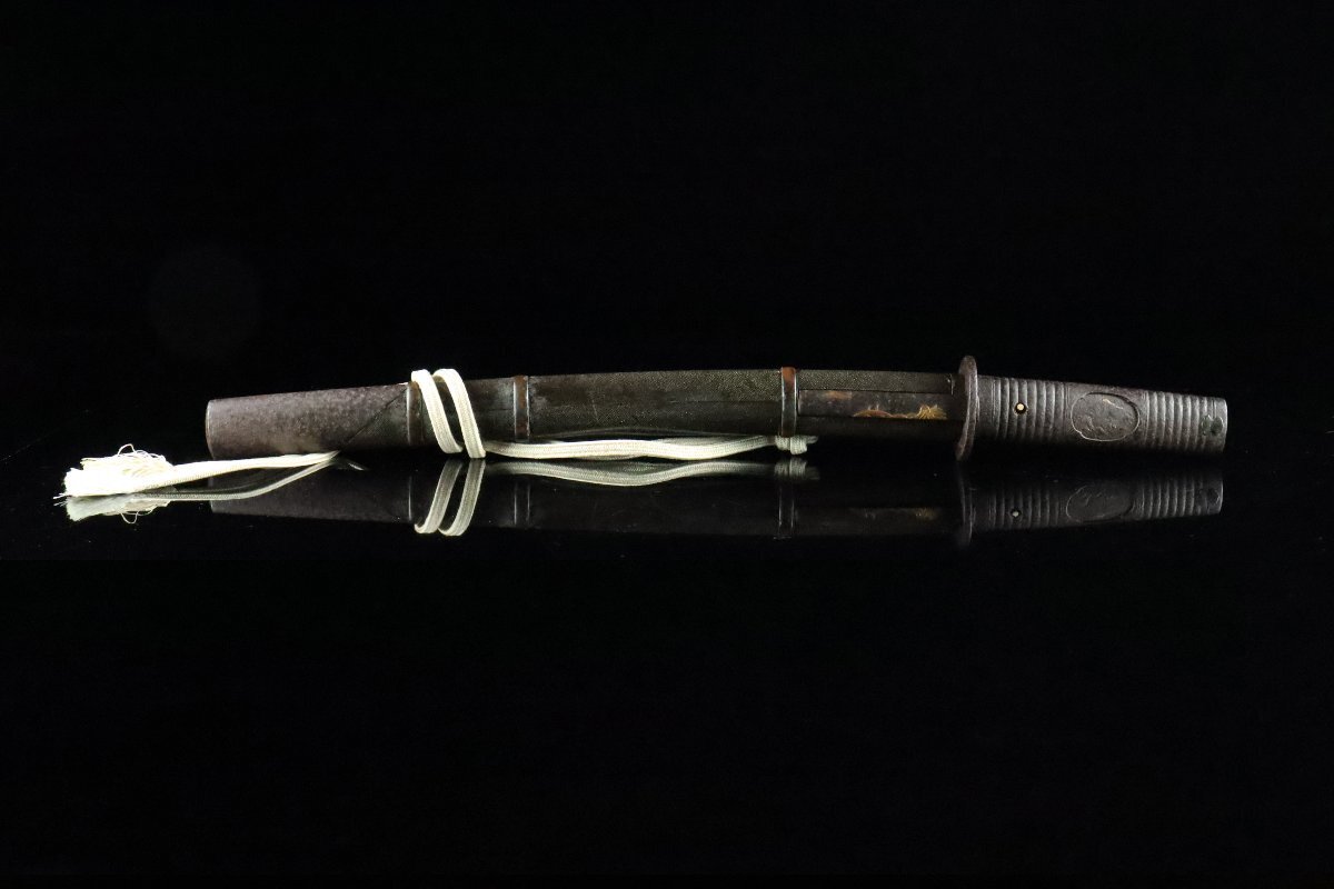 [ASAHI] элемент .... металлический . золотой .. металлические принадлежности один произведение половина длинный меч ..!!. после!! металлический земля рисунок металлический земля гарда меча металлический земля маленький рисунок чёрный краска ножны экстерьер короткий меч меч принадлежности!! [711121ep]