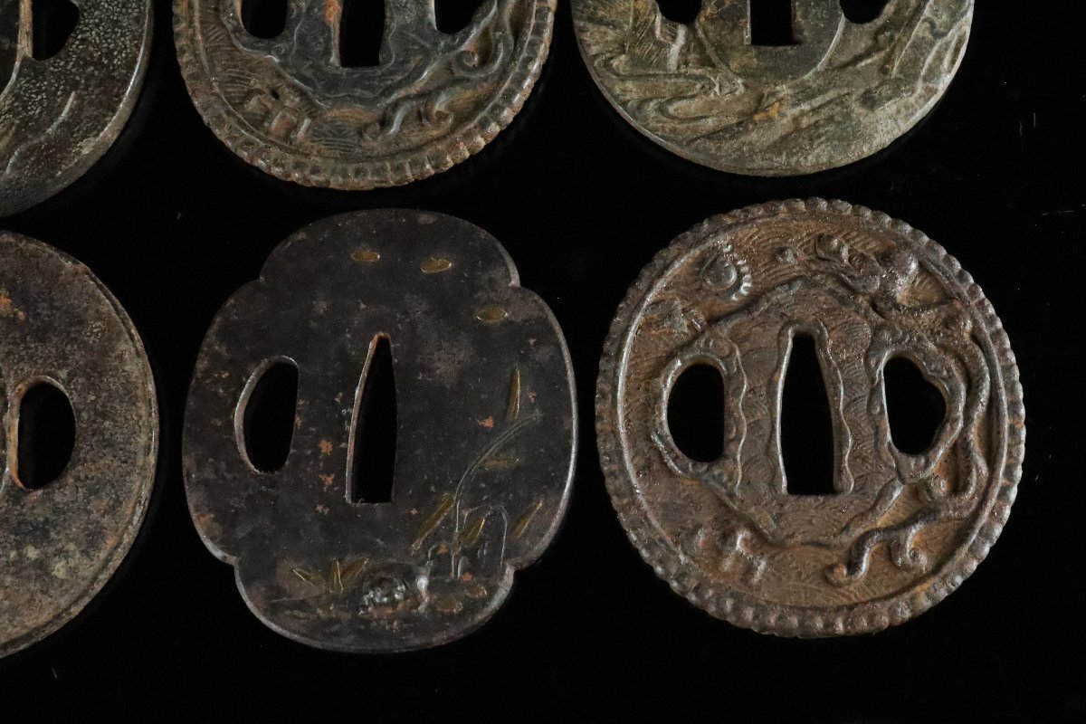 [ASAHI] времена доспехи металлический земля гарда меча 6 пункт суммировать ... золотой .. круглый реквизит меч принадлежности старый дом магазин лот [71154②]