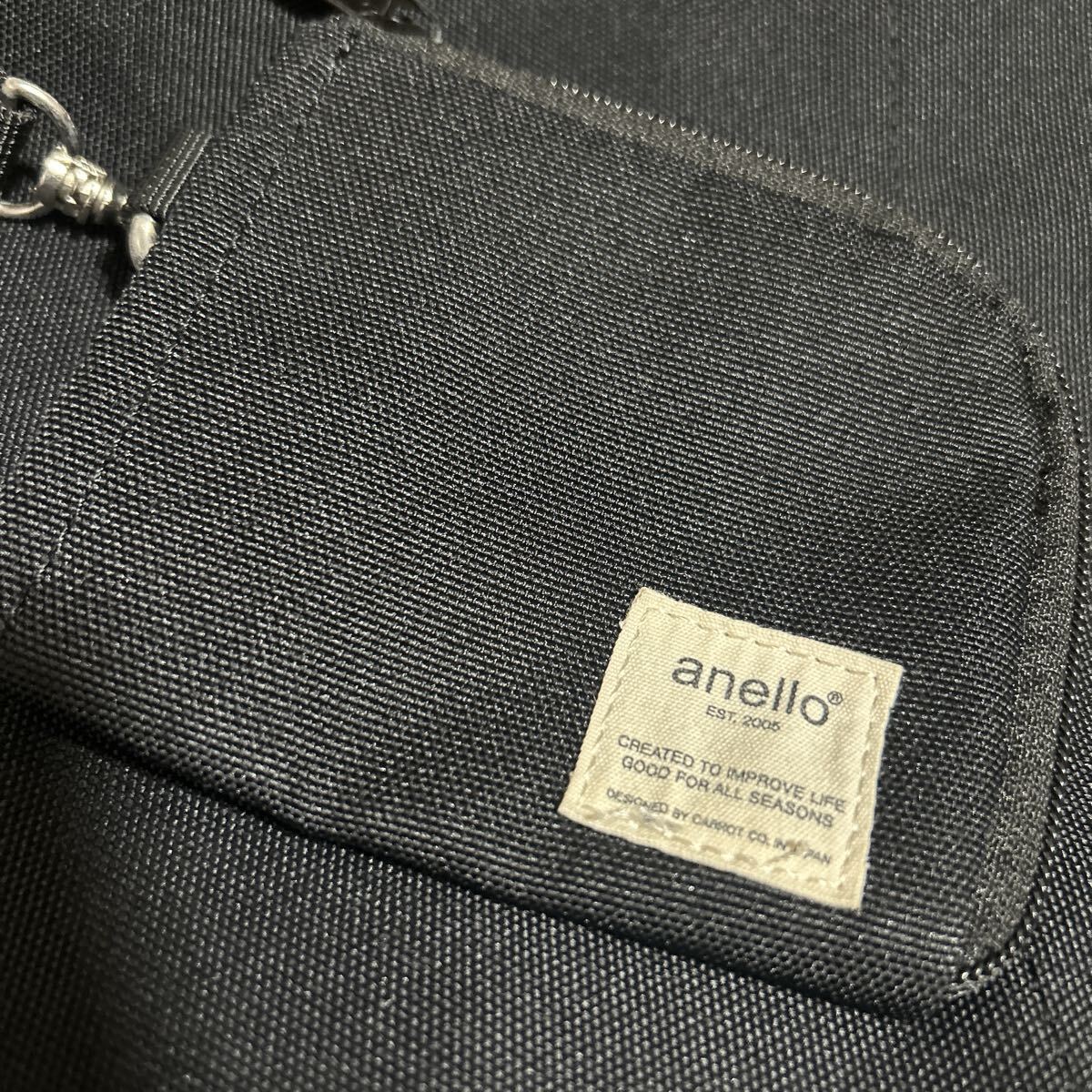 アネロ ショルダーバッグ ブラック 黒 anello カバン ショルダー シンプル 大容量 収納 ポケットたくさん オシャレ _画像2