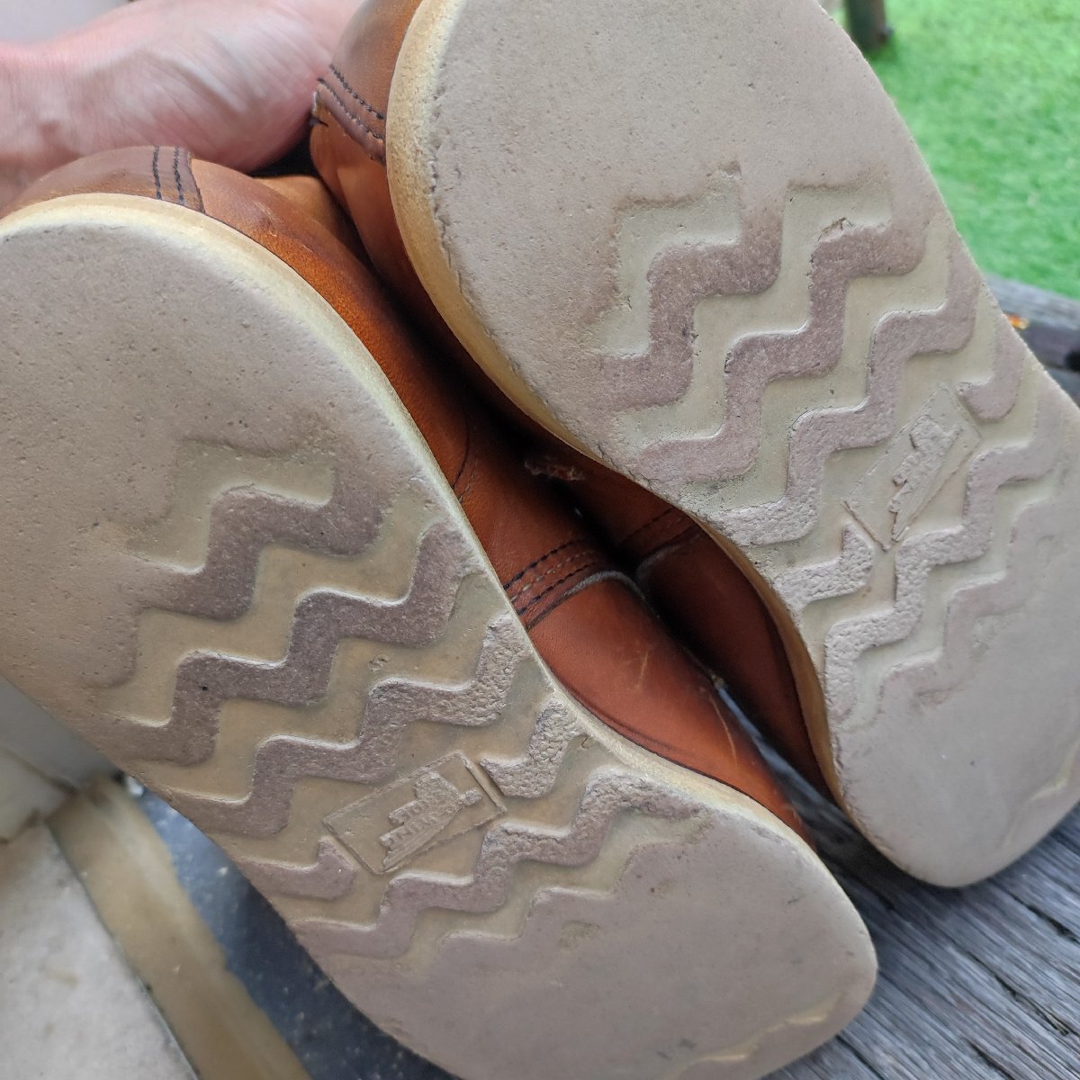 REDWING レッドウィング　ブーツ　8.5 インチ　クラシックモック Uチップ ワークブーツ　イエロー　ブラウン_画像8