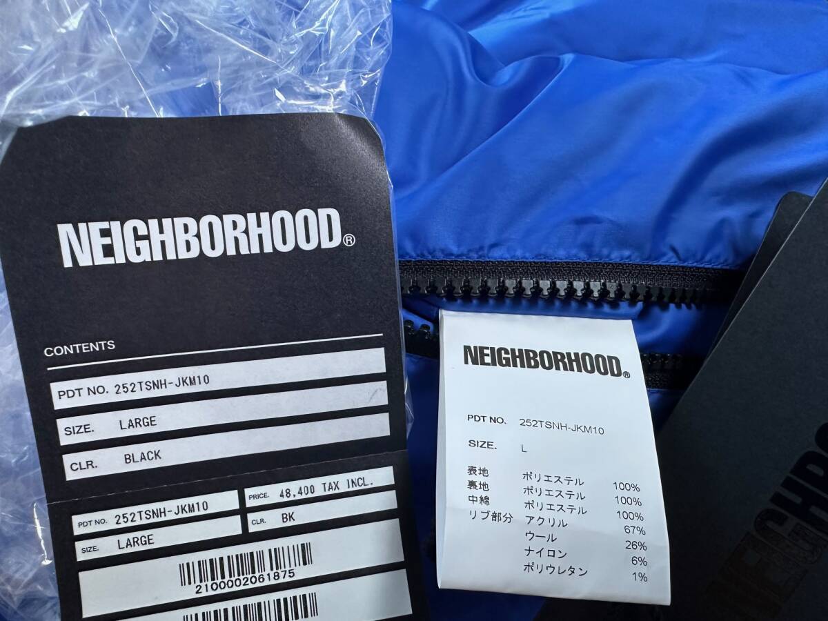 2025AW　Lサイズ　ブラック　REVERSIBLE PADDED JACKET（252TSNH-JKM10）　ネイバーフッド　NEIGHBORHOOD　リバーシブル仕様_画像9
