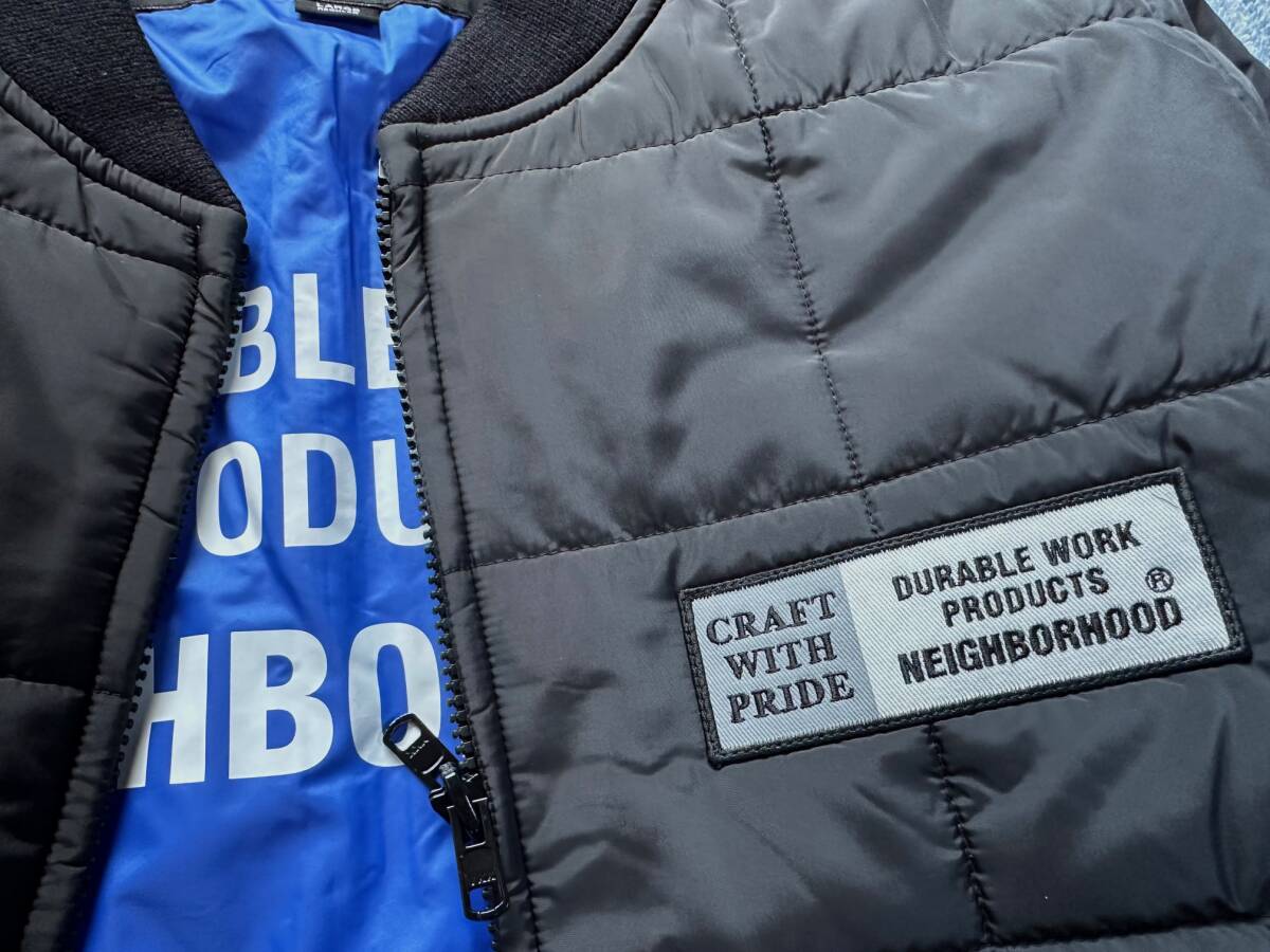2025AW　Lサイズ　ブラック　REVERSIBLE PADDED JACKET（252TSNH-JKM10）　ネイバーフッド　NEIGHBORHOOD　リバーシブル仕様_画像2