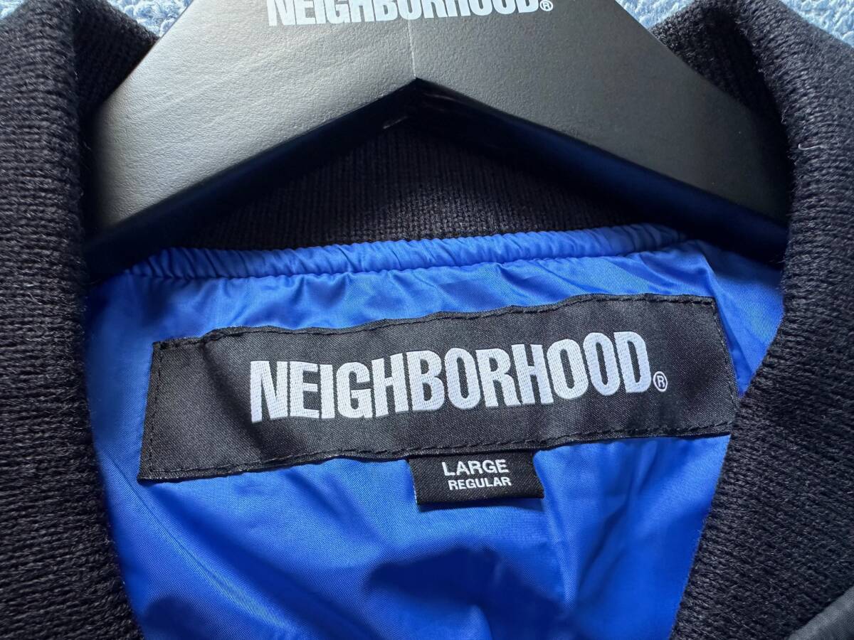 2025AW　Lサイズ　ブラック　REVERSIBLE PADDED JACKET（252TSNH-JKM10）　ネイバーフッド　NEIGHBORHOOD　リバーシブル仕様_画像3