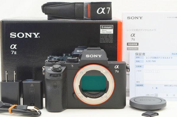 * первоклассный прекрасный товар * Sony Sony α7II корпус ILCE-7M2 оригинальная коробка принадлежности Shot число всего лишь 2,500 листов передний и задний (до и после)! #25110702