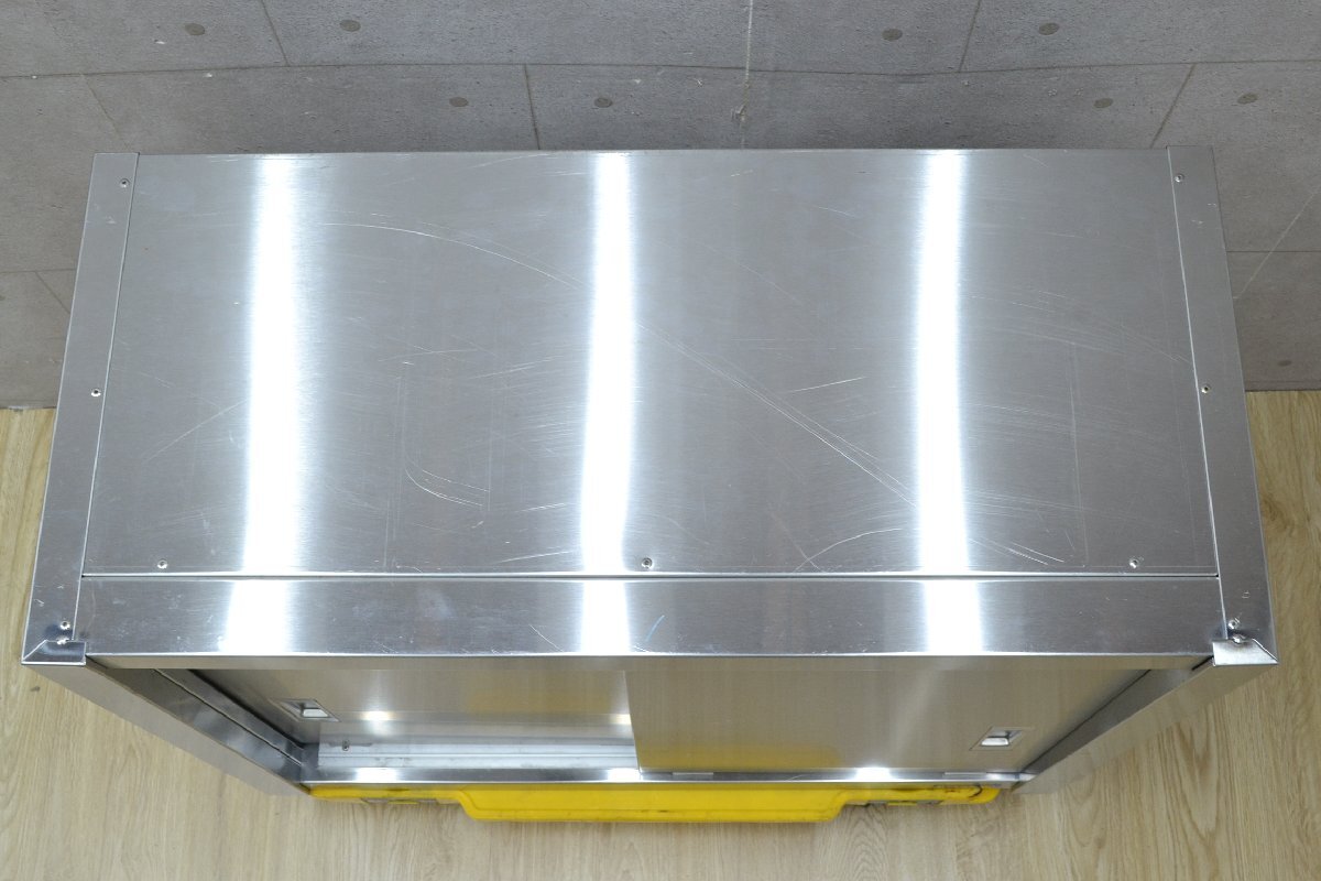 C2874■Maruzen　マルゼン■ステンレス製　吊り戸棚■厨房機器　収納庫　業務用　食器棚　壁掛け棚　飲食店　厨房用品■H600×W750×D350_画像8